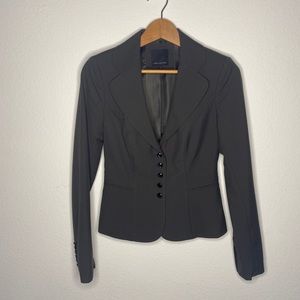 Grey Tailored Blazer with Button Detail